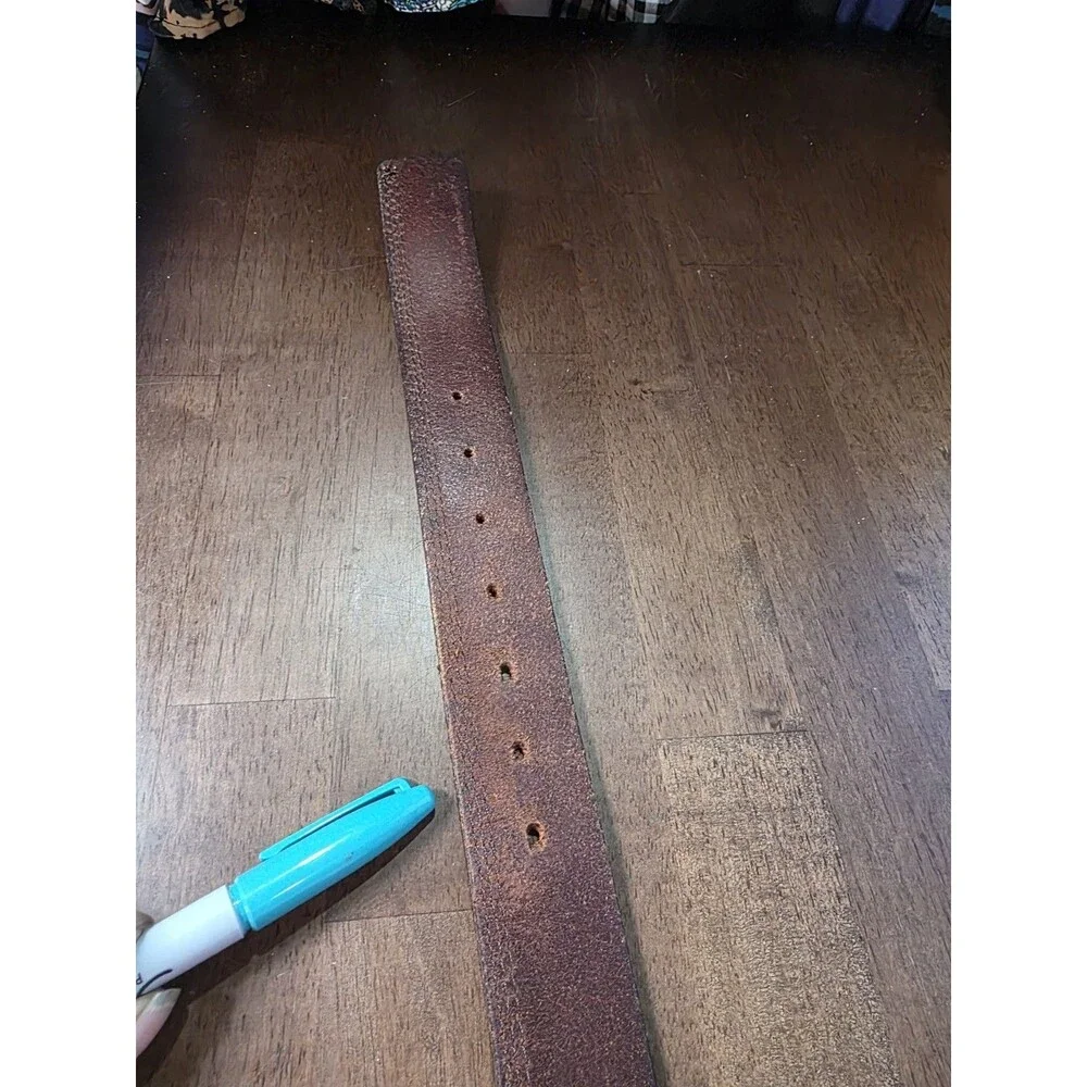 Browning Men’s Genuine Leather Triple Stitch Casual Work Belt Brown Size 44